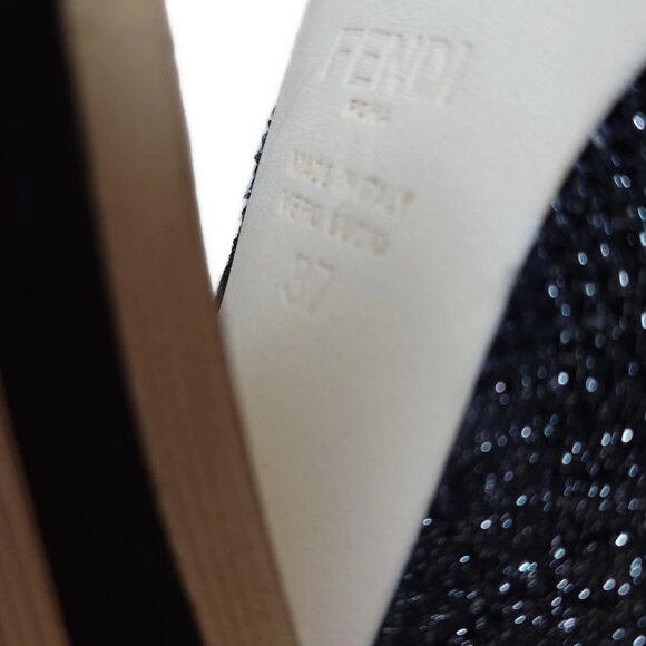 Fendi Glitter Sock Boots Heels, 37 / 6.5 - Picture 6 of 6